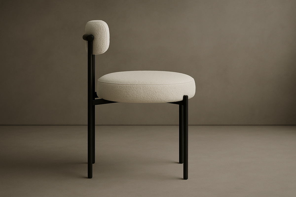 Luna Dining Chair - Bouclé: Opal