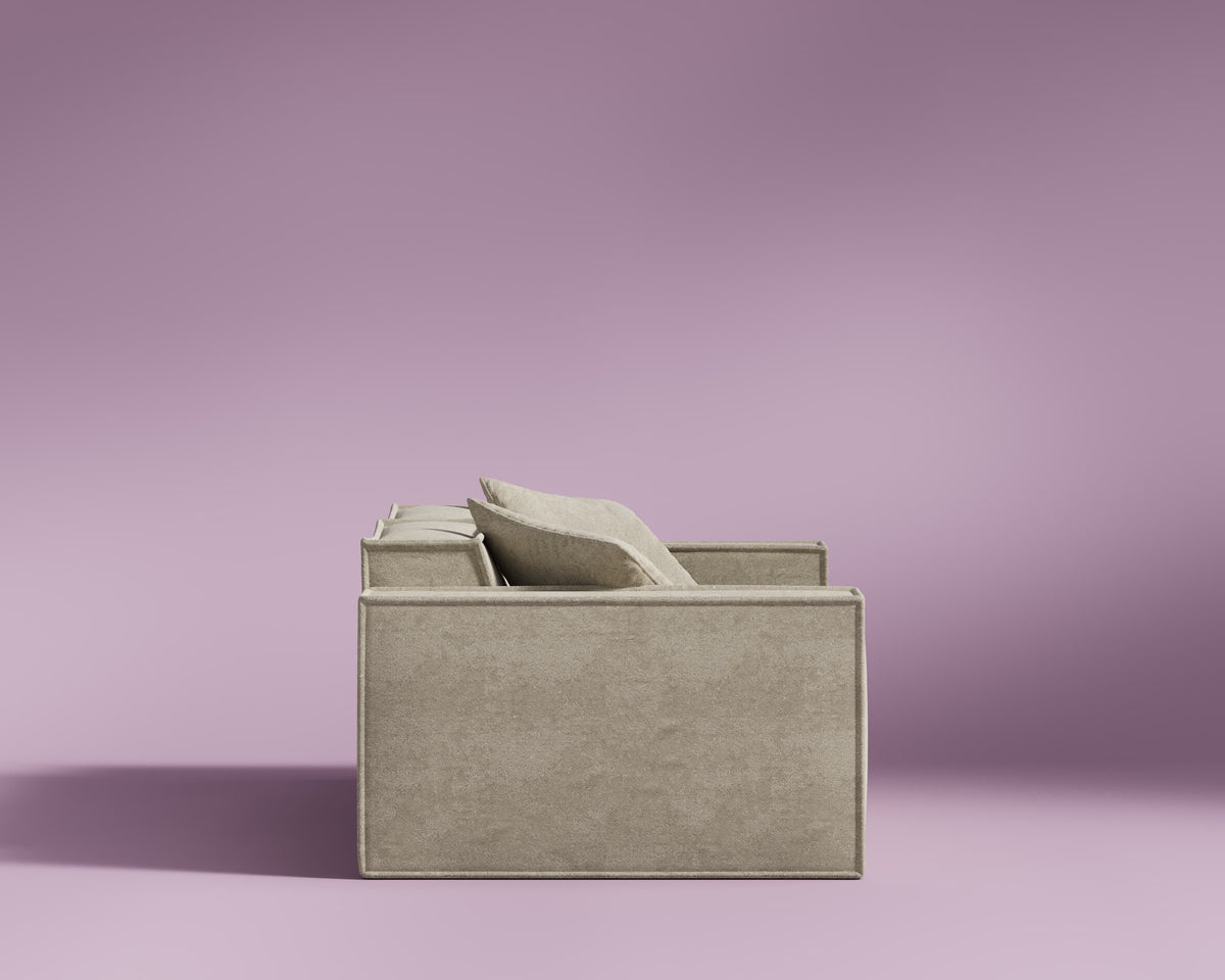 M1 Sofa Loveseat - Performance Weave: Silicon Sand