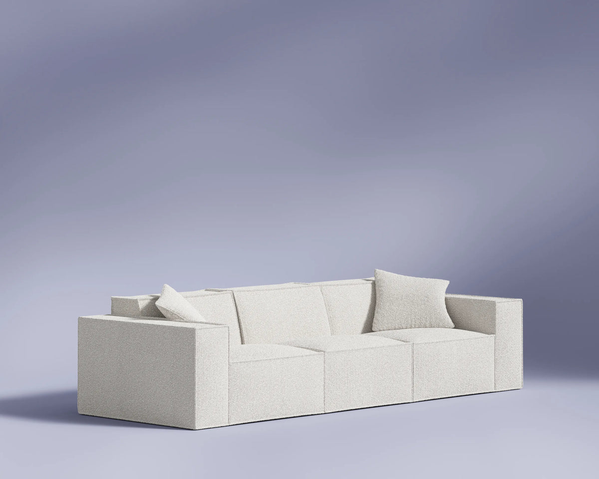 M1 Sofa Three Seater - Chatou Bouclé: Pearl