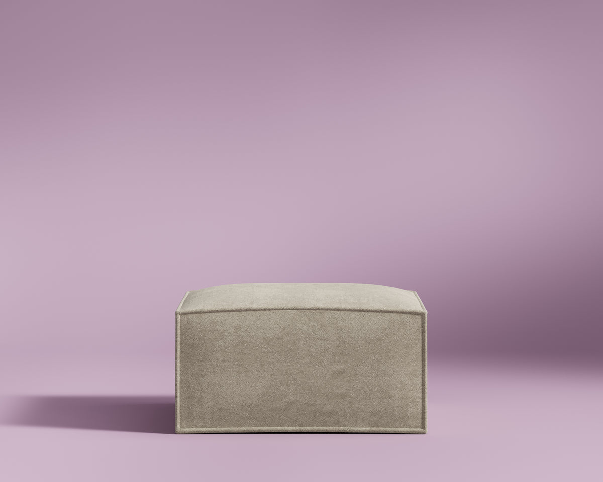 M1 Ottoman Sofa Seat - Performance Weave: Silicon Sand