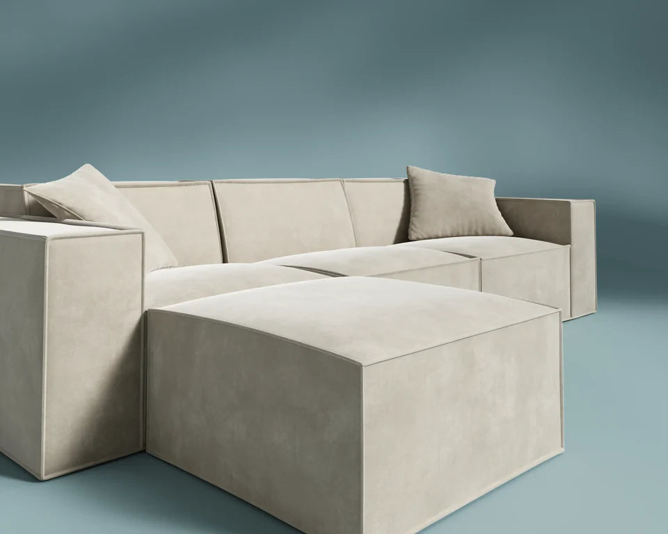 M1 Sofa Sectional - Venice Vegan Suede: Latte