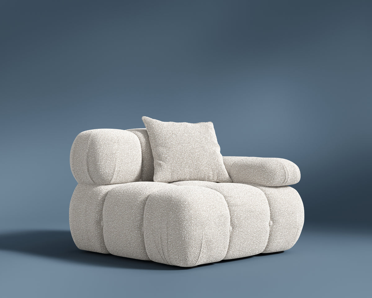 Marshbello Right Arm - Chatou Bouclé: Pearl