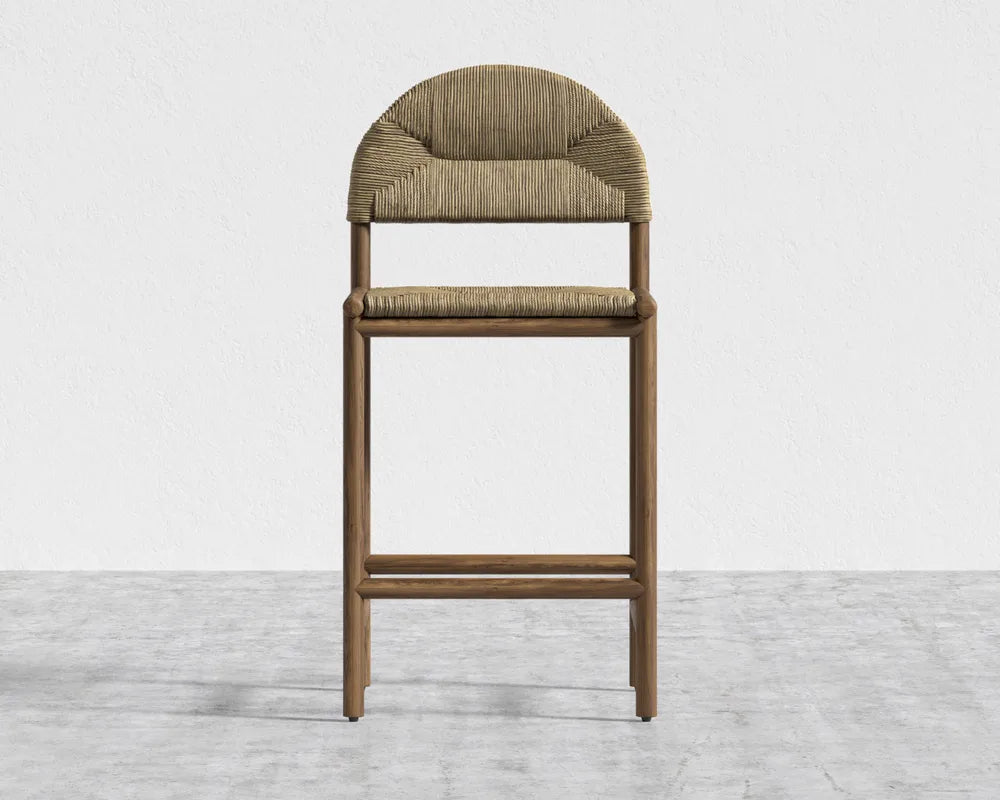 Monti Counter Stool - Seagrass Cord, Walnut Stain