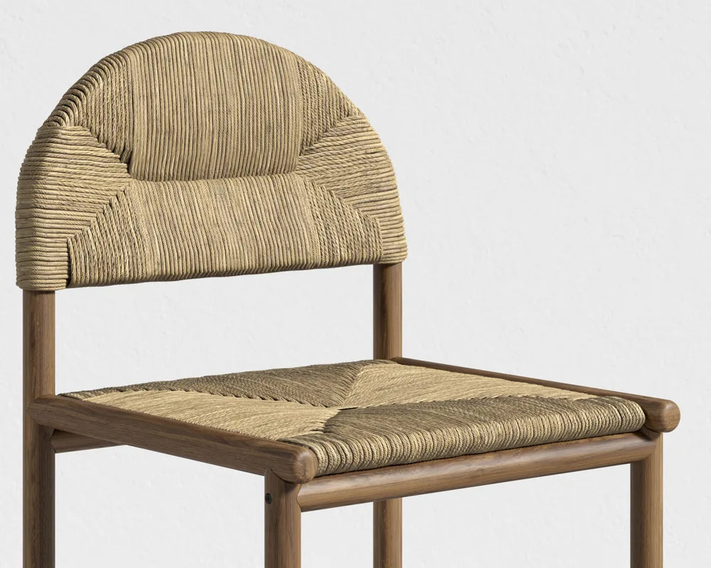 Monti Counter Stool - Seagrass Cord, Walnut Stain
