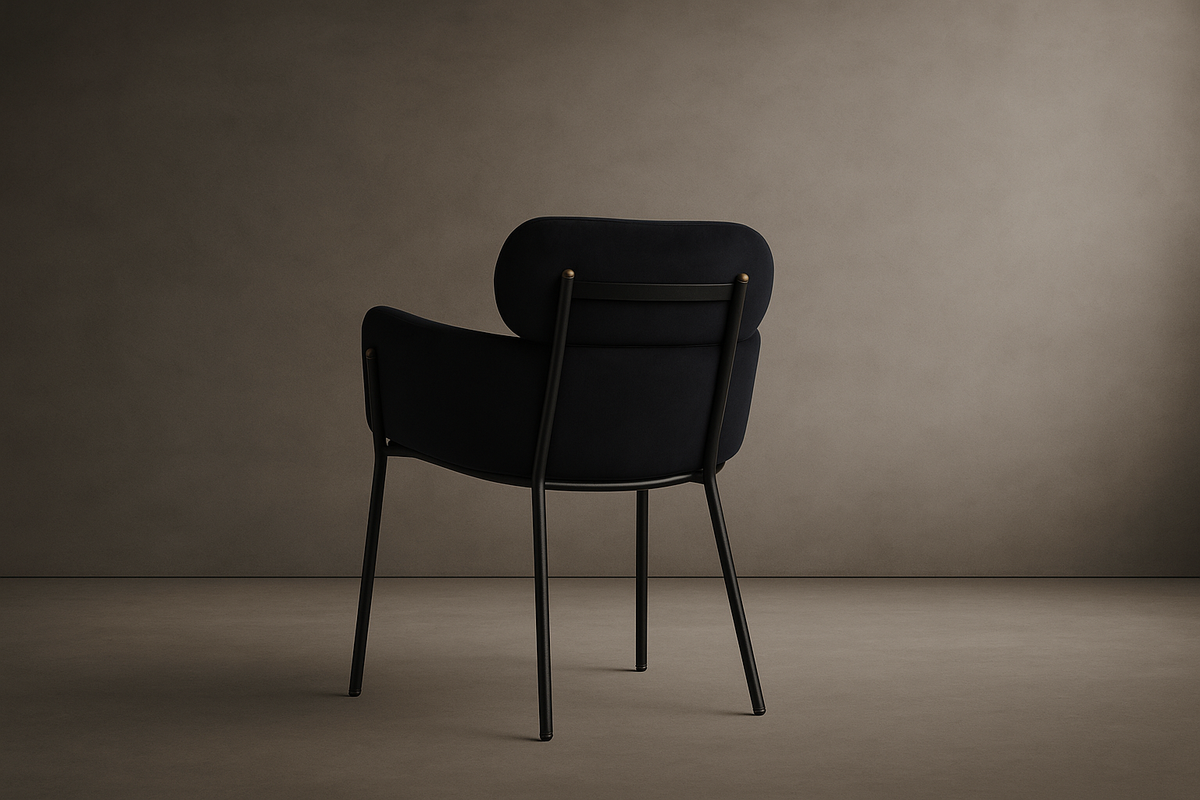 Napa Dining Chair - Velvet: Noir