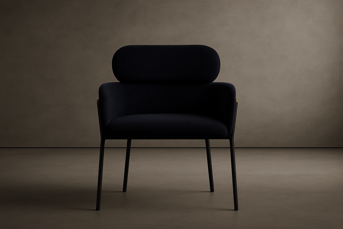 Napa Dining Chair - Velvet: Noir