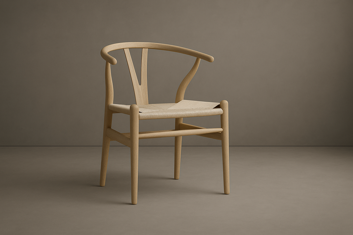 Wishbone Chair (MM) - Natural Seat Cord, Natural Finish