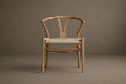 Wishbone Chair (MM) - Natural Seat Cord, Natural Finish