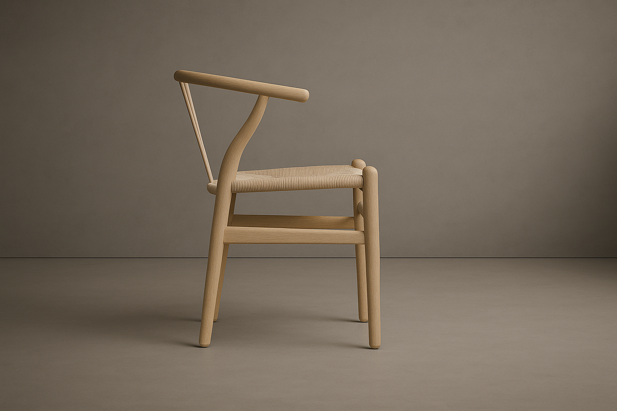 Wishbone Chair (MM) - Natural Seat Cord, Natural Finish