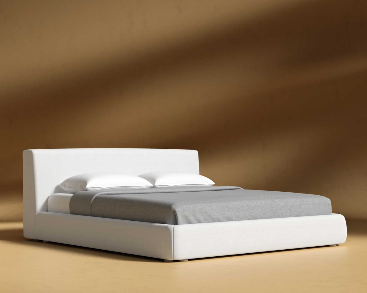 Ophelia Bed - Performance Linen: Swan, King