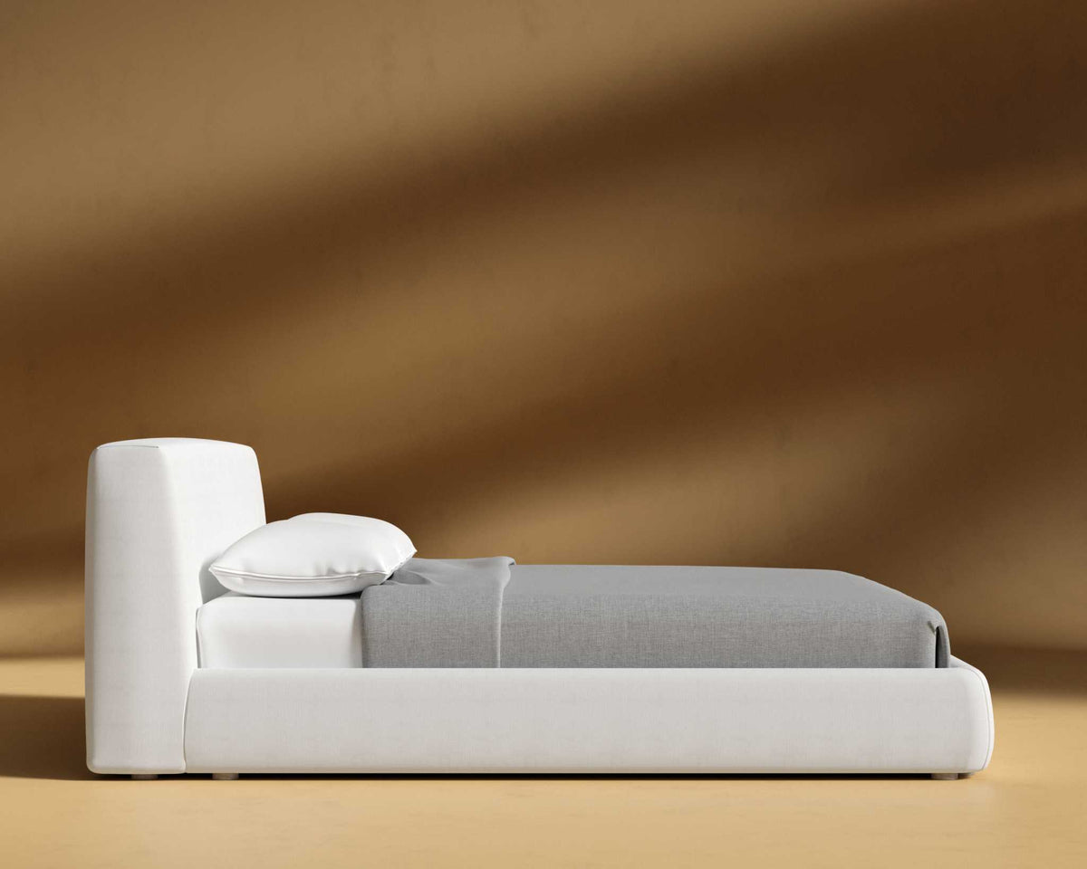 Ophelia Bed - Performance Linen: Swan, King