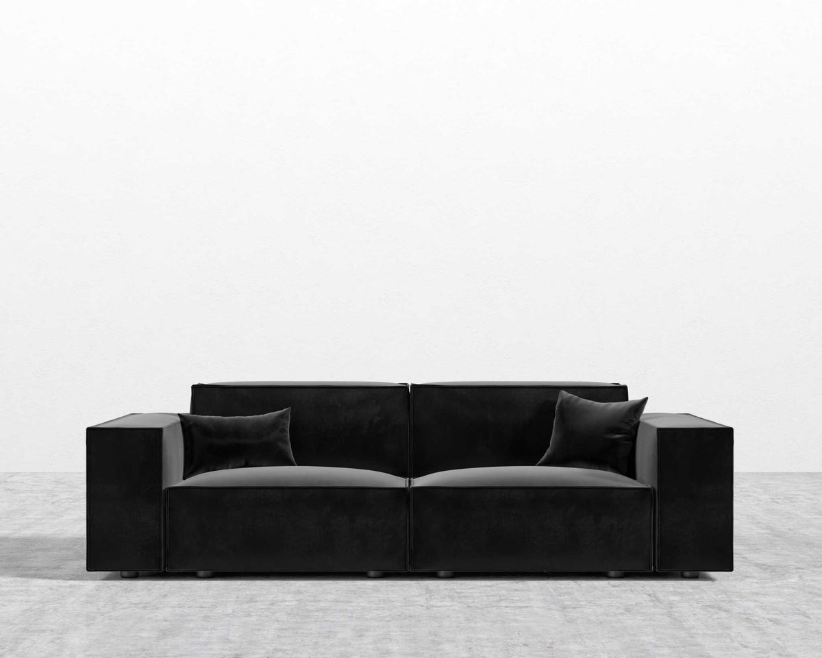 Porter Sofa - Plush Velvet: Black