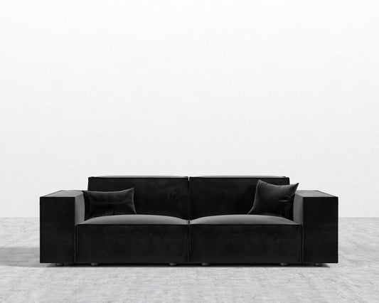 Porter Sofa - Plush Velvet: Black