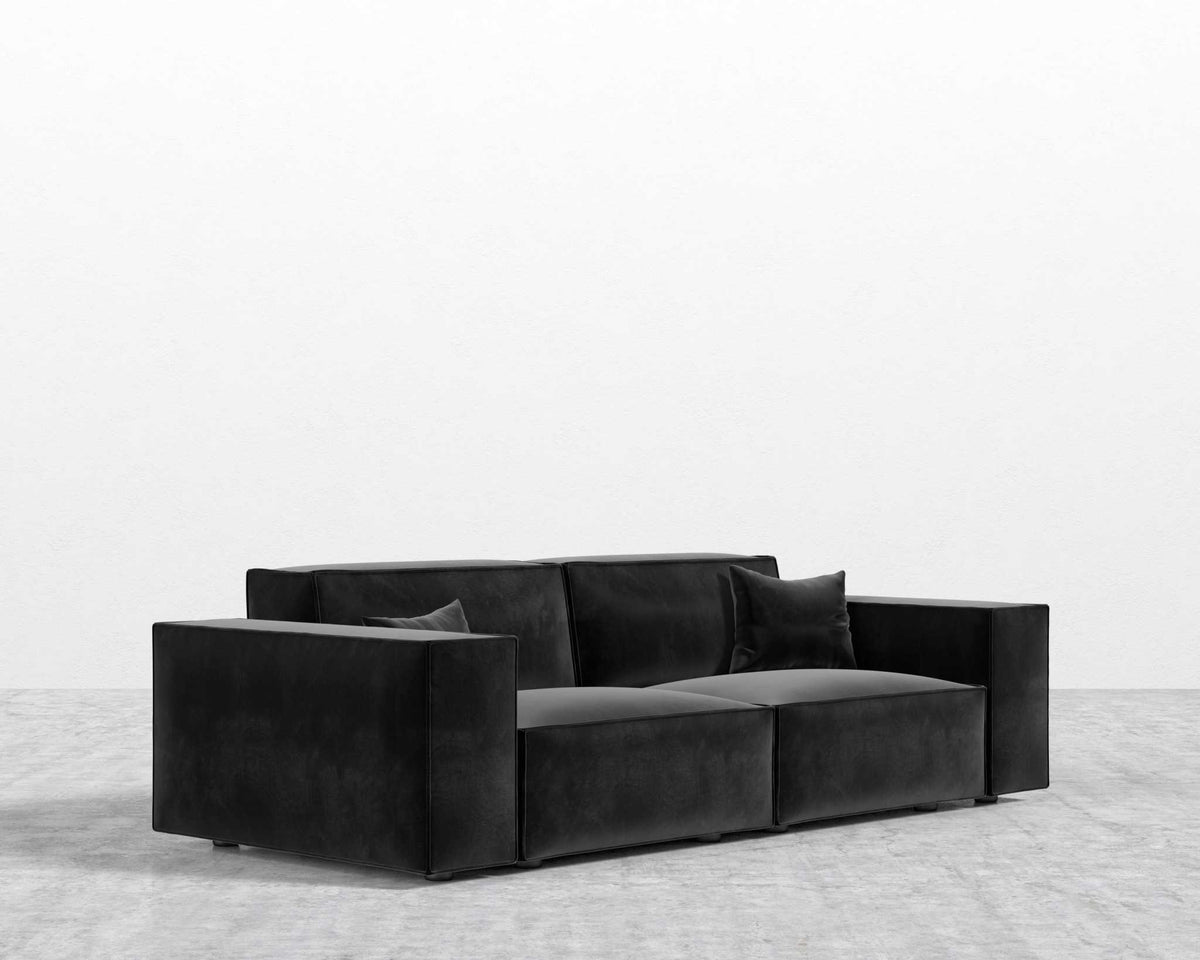 Porter Sofa - Plush Velvet: Black
