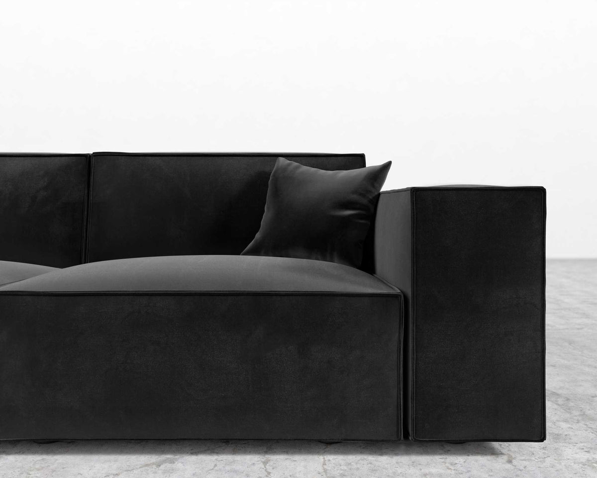 Porter Sofa - Plush Velvet: Black