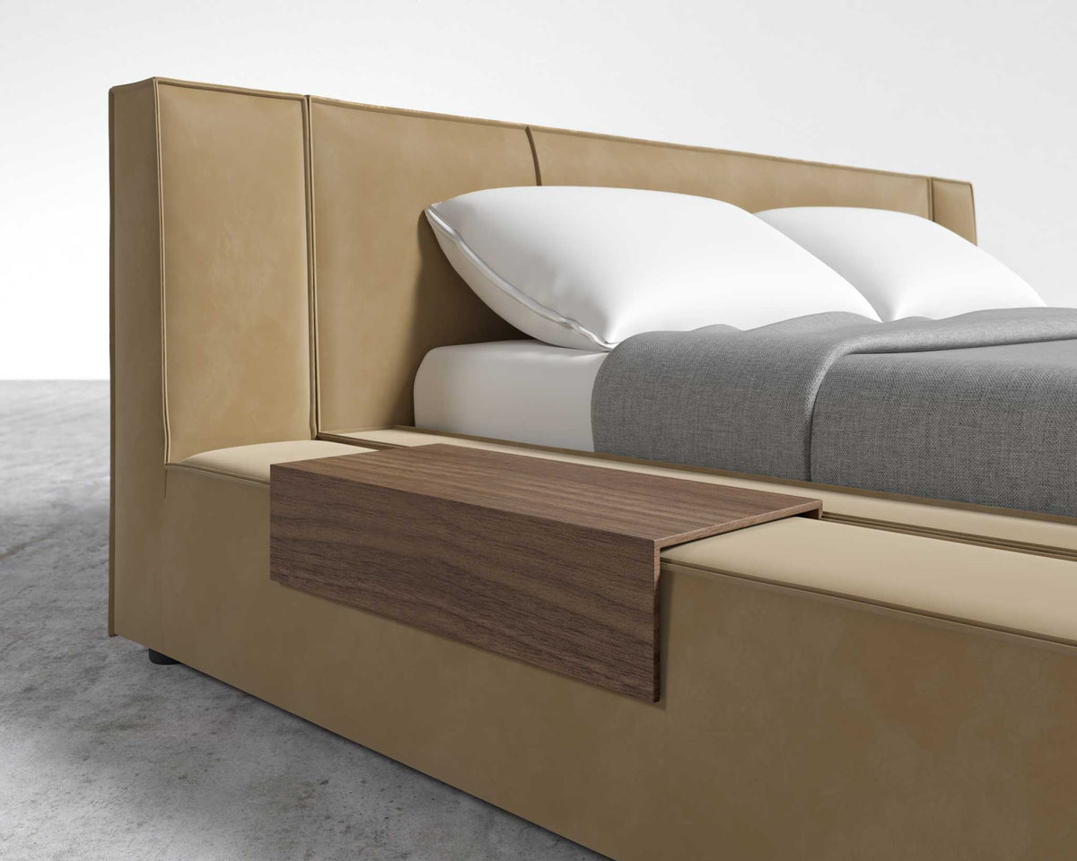 Porter Bed - Plush Velvet: Dune, King with Side Extensions - FLOOR MODEL