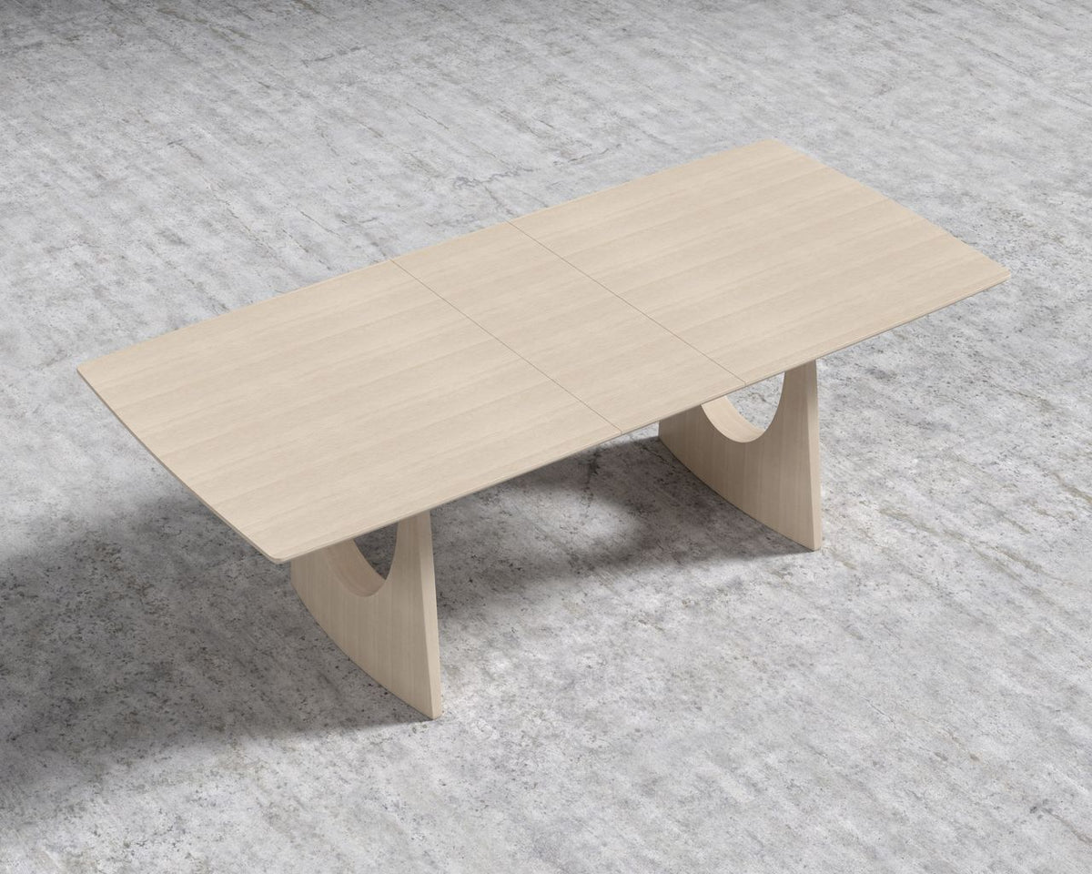 Arco Extendable Dining Table - Washed Natural Oak Veneer, Straight Grain