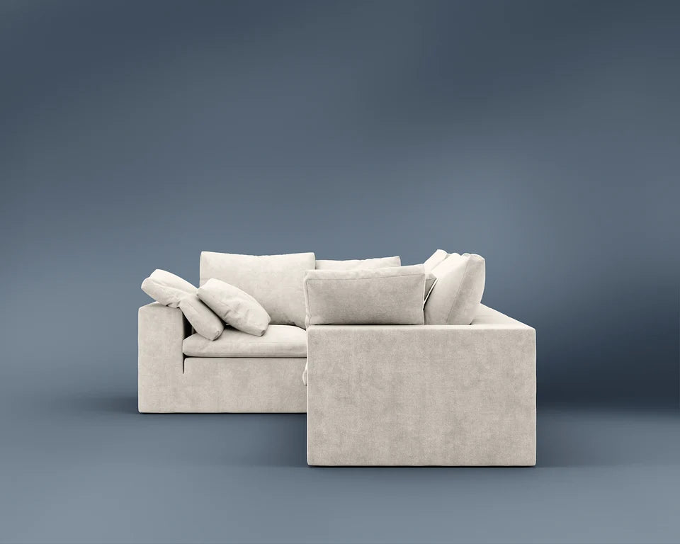 R4 L-Shaped Sofa - Performance Weave: Helium Cloud