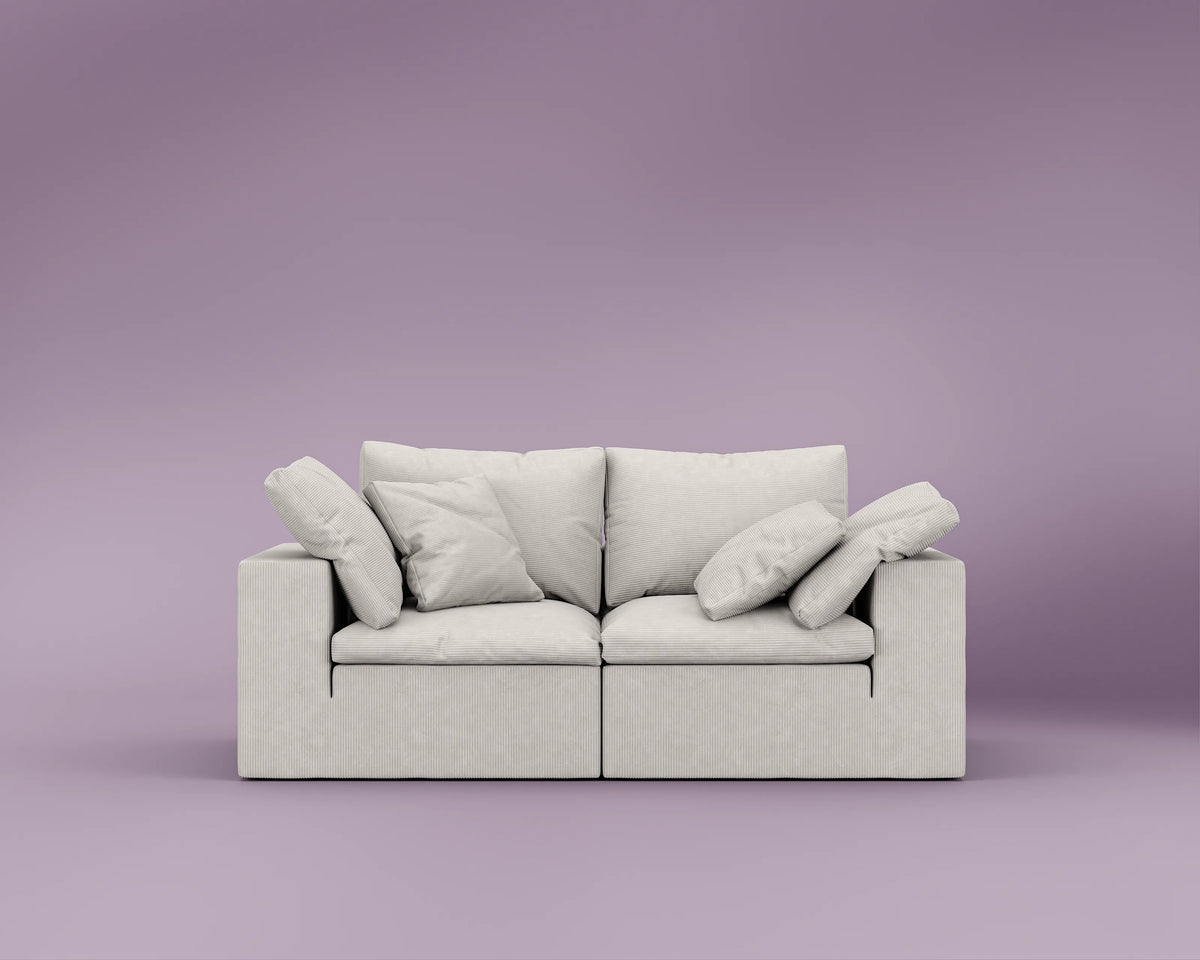 R4 Loveseat Sofa - Performance Corduroy: Comet Ivory