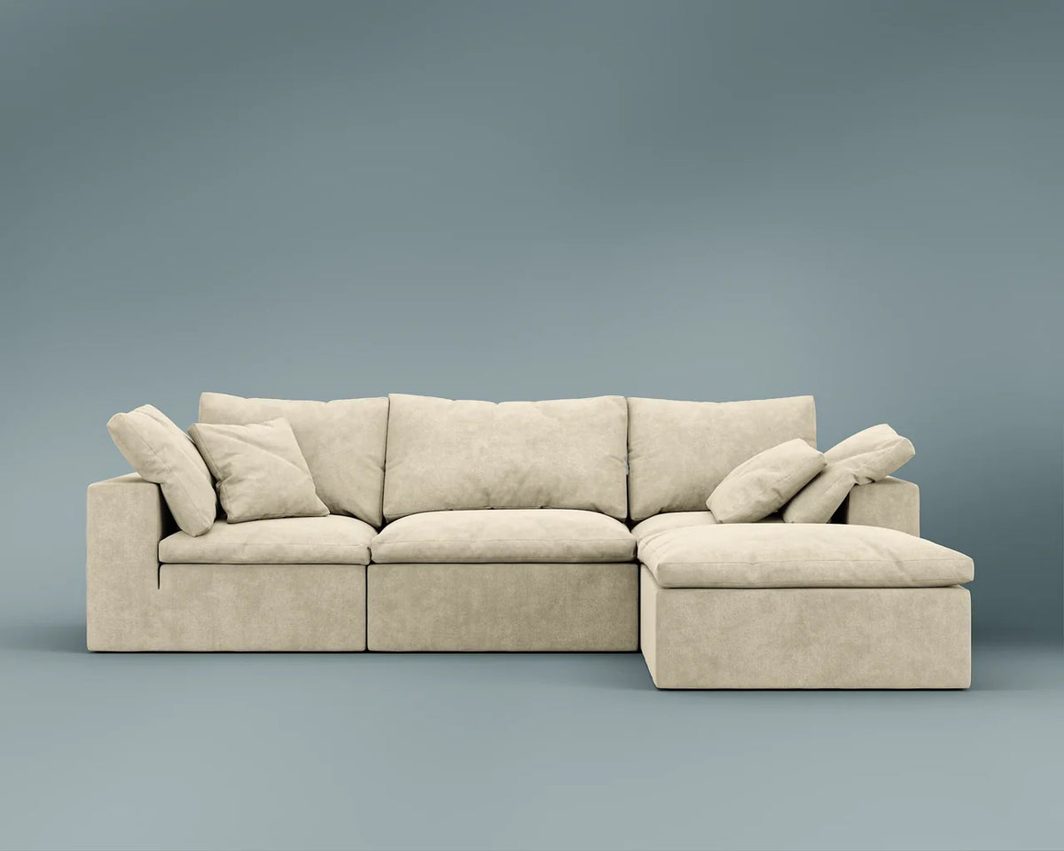 R4 Sectional Sofa - Performance Weave: Silicon Sand