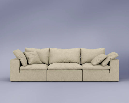 R4 Sofa Three Seater - Performance Corduroy: Lunar Dune