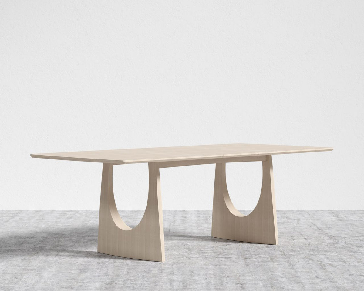 Arco Extendable Dining Table - Washed Natural Oak Veneer, Straight Grain