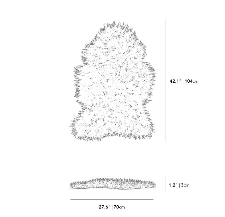 Sheepskin Natural White - FLOOR MODEL