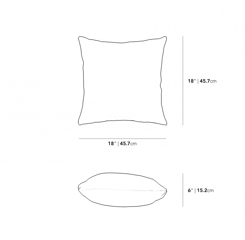 Square Pillow - Monogram Pattern: Bone