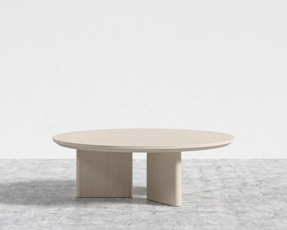 Trio Coffee Table - Washed Natural Oak Veneer with Straight Grain