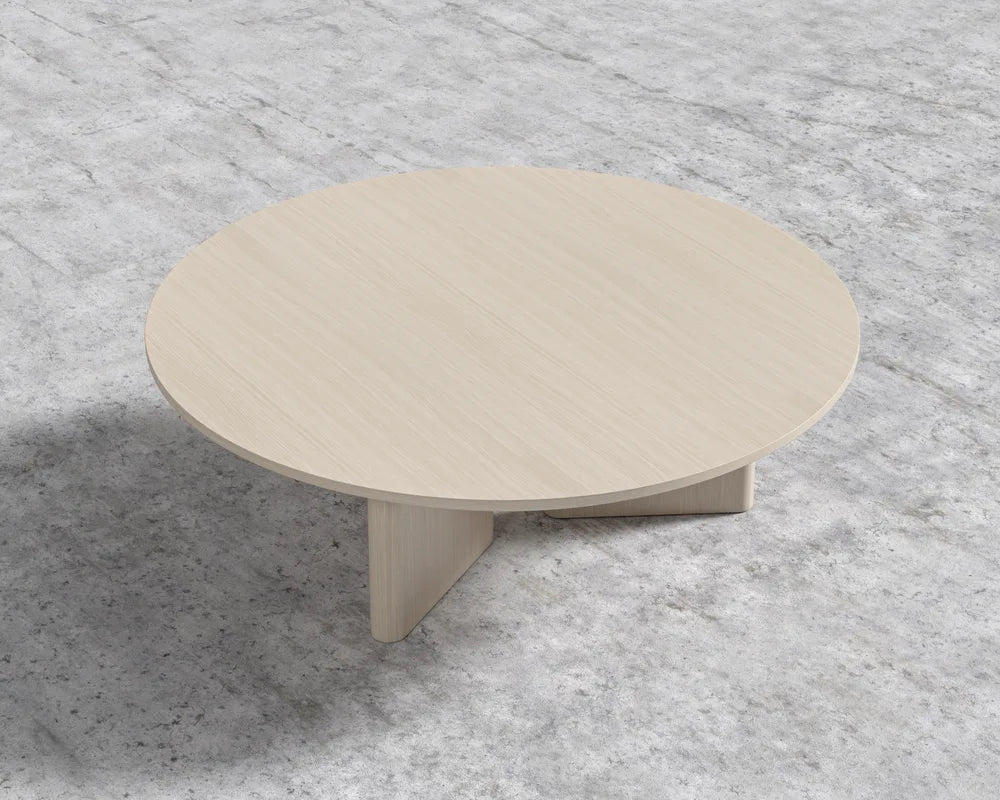 Trio Coffee Table - Washed Natural Oak Veneer with Straight Grain