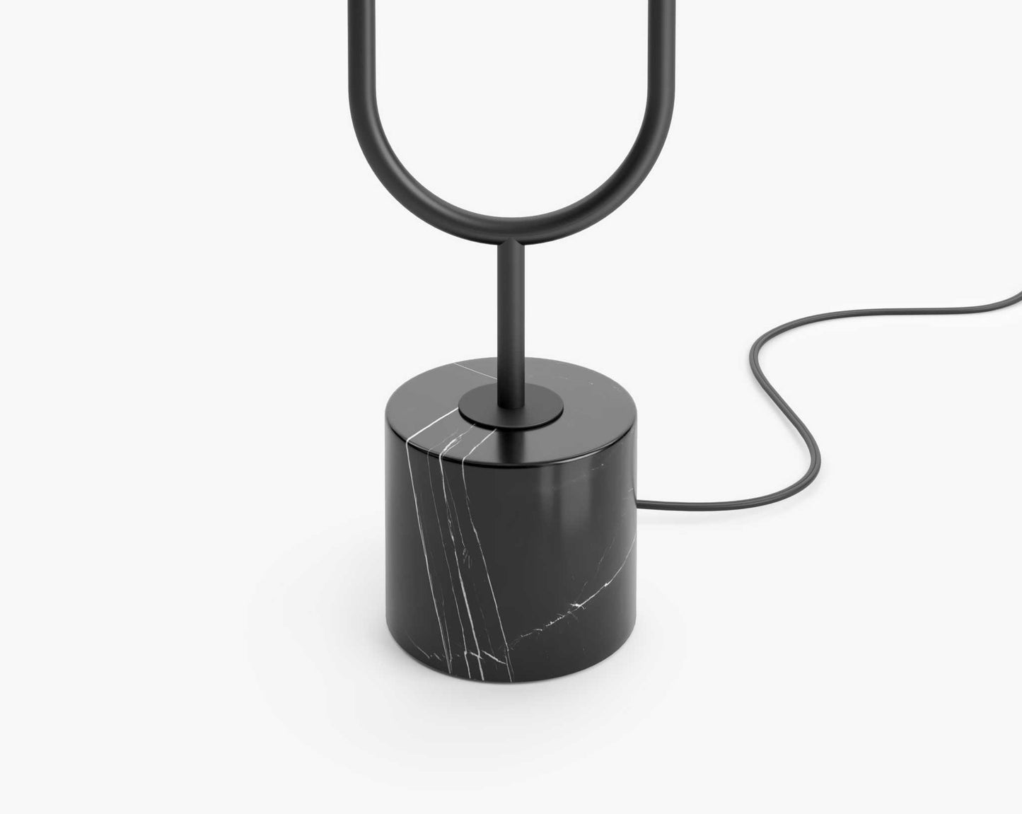 Uma Table Lamp - Matte Black with Black Marble