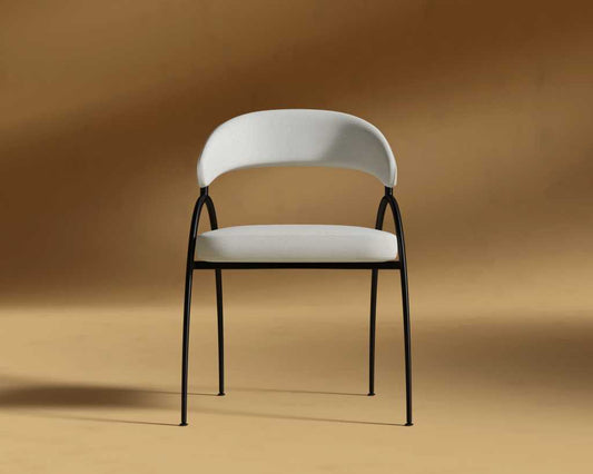 Uma Dining Chair - Modern Felt: Alesund, Black Base