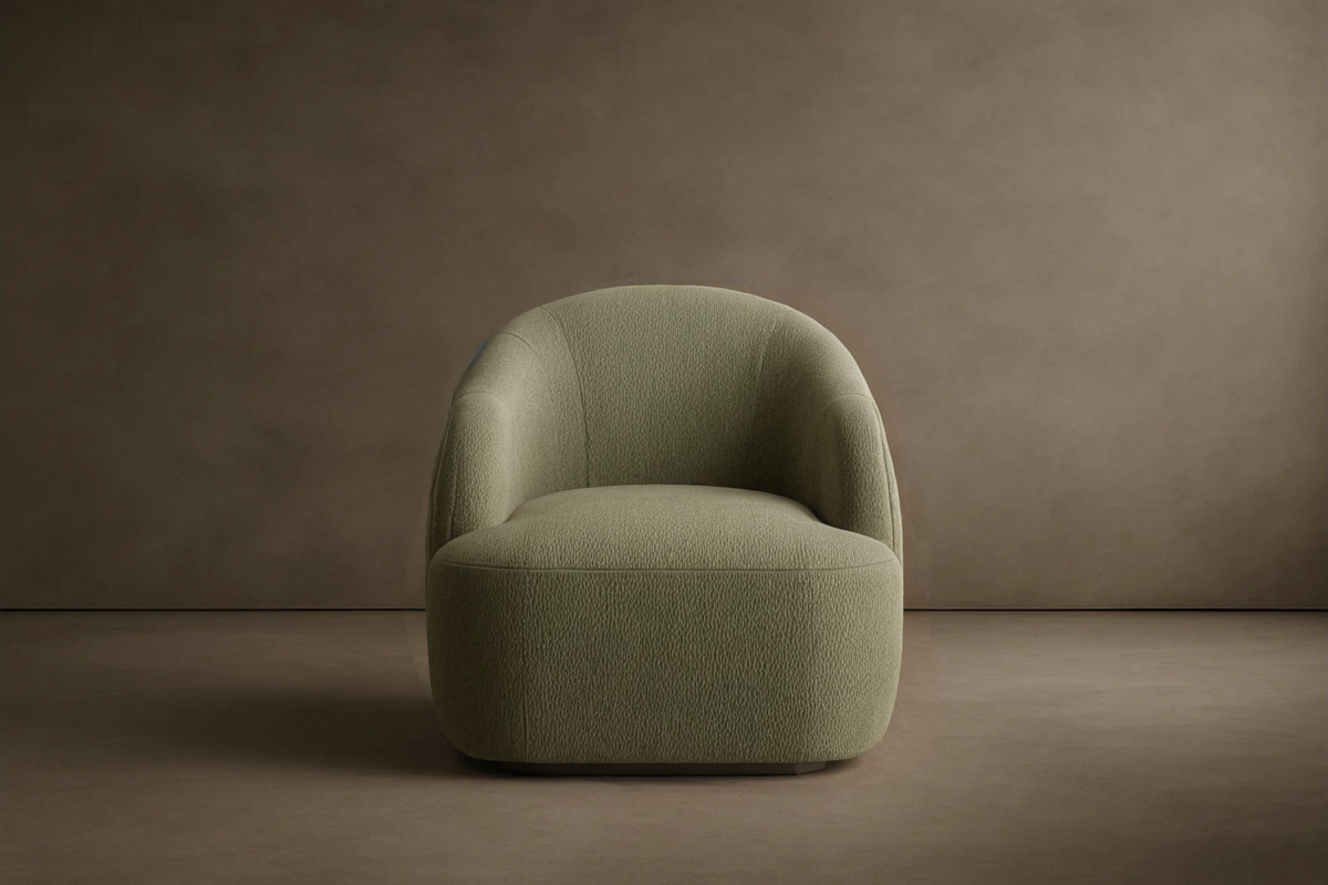 Isla Lounge Chair - Chenille Weave: Mint