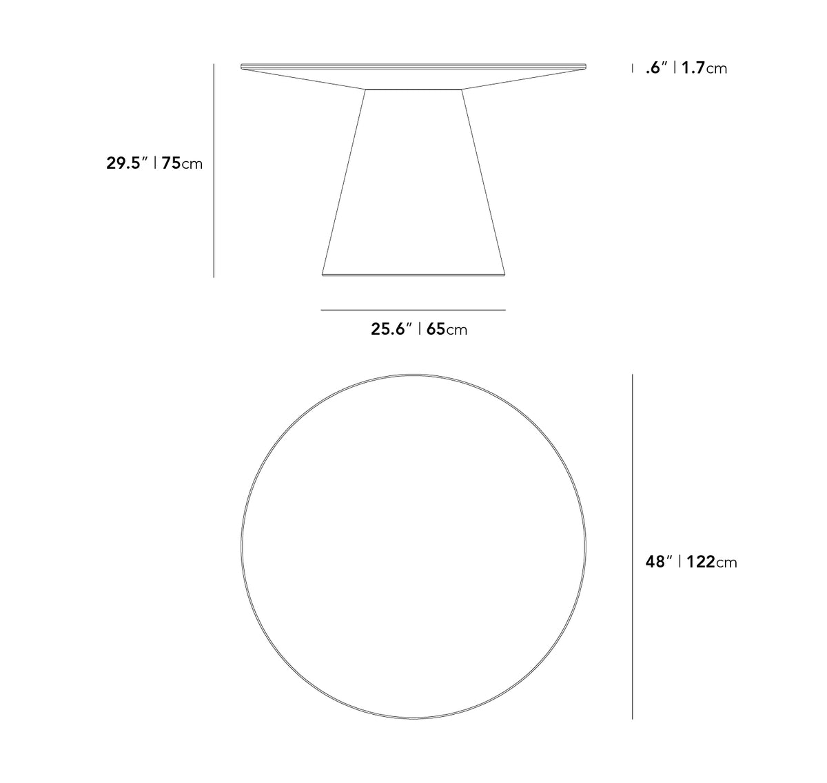 Winston Concrete Dining Table - Olympia Wax Concrete, 48"