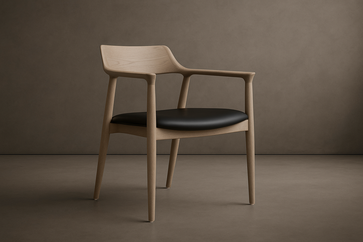 Hiroshima Armchair - Black, Grey Stain