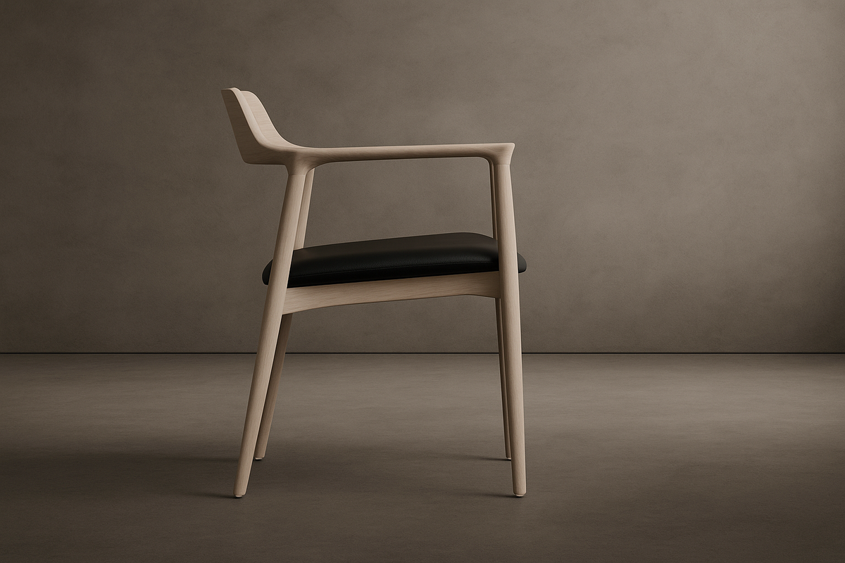 Hiroshima Armchair - Black, Grey Stain