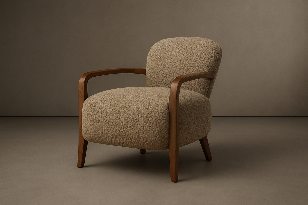 Cabana Armchair - Shearling: Mistral