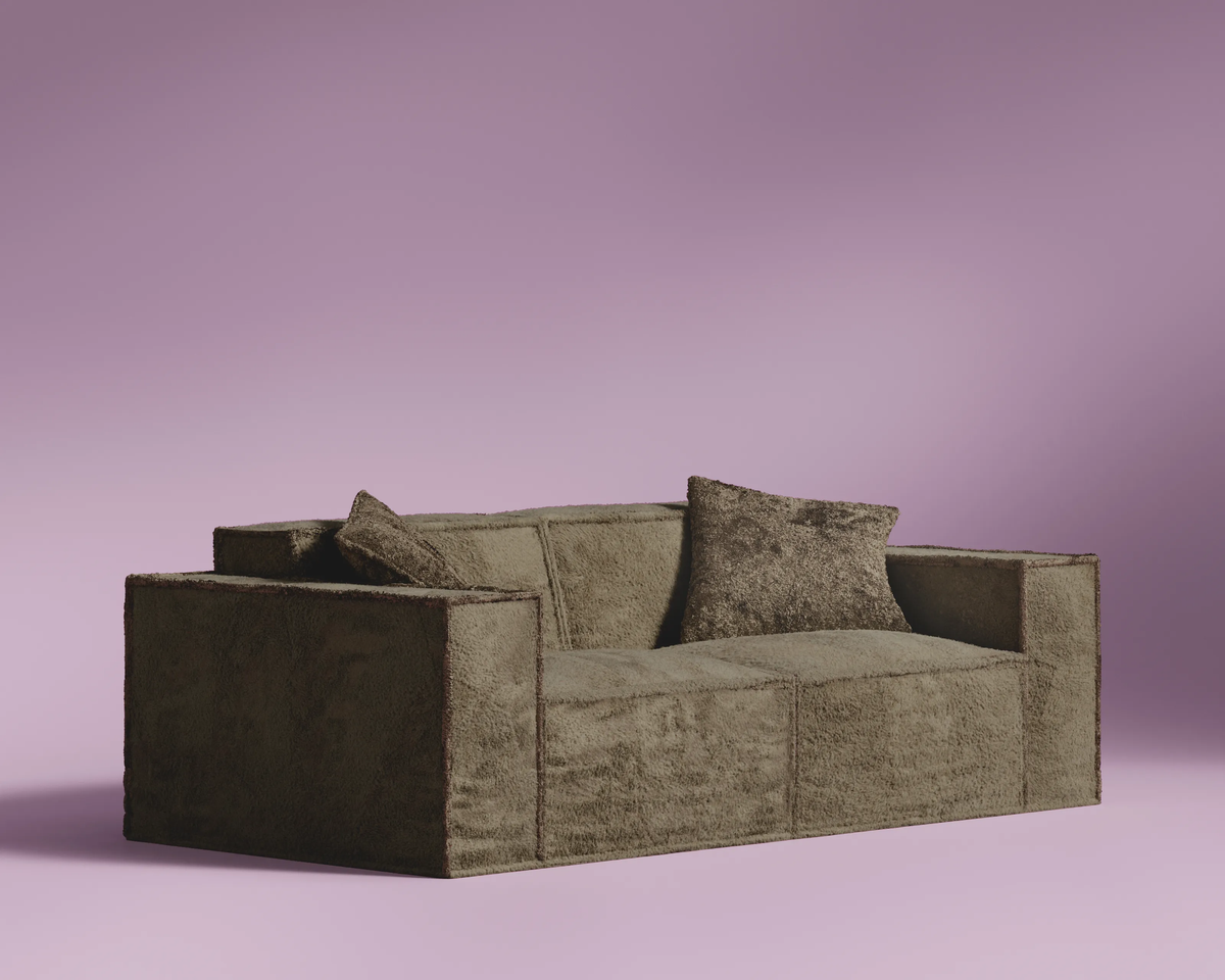 M1 Sofa Loveseat - Shearling: Espresso