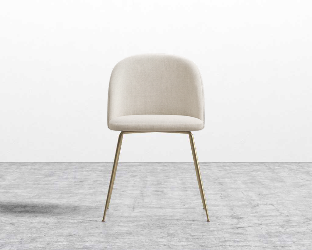 Iris Chair (Essentials) - Modern Felt: Alesund, Brass Base