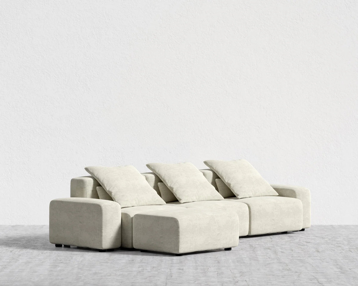 Kaye Sectional Sofa L - Essential Cloud Weave: Birch