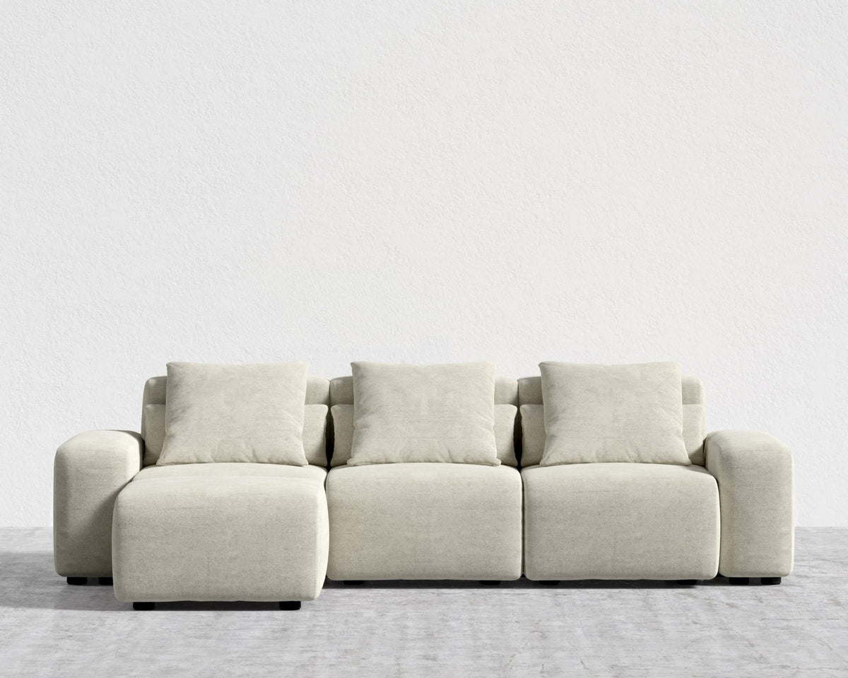 Kaye Sectional Sofa S - Essential Cloud Weave: Birch