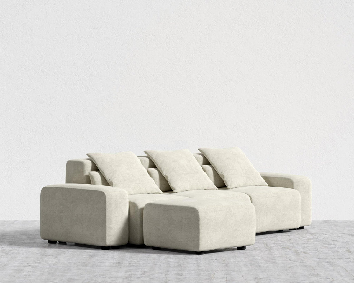 Kaye Sectional Sofa S - Essential Cloud Weave: Birch