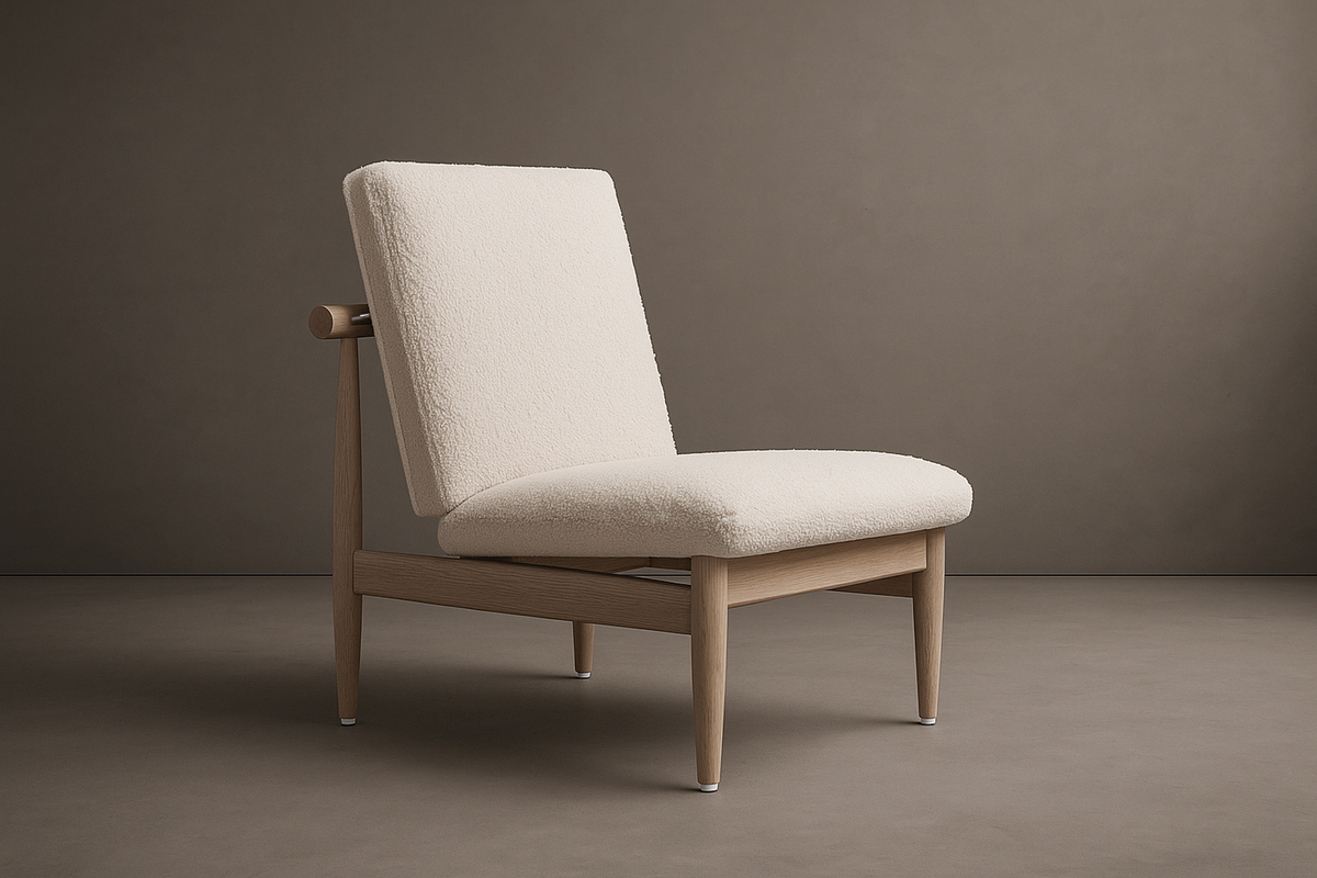 Japan Lounge Chair - Bouclé: Opal