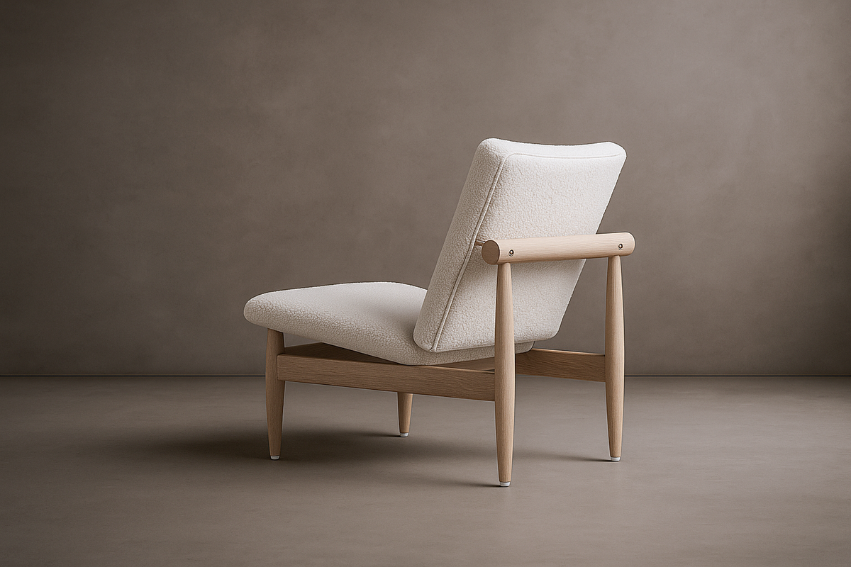 Japan Lounge Chair - Bouclé: Opal