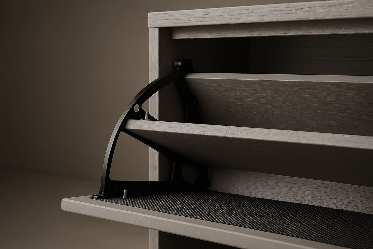 Niko Shoe Console - Grey Oak