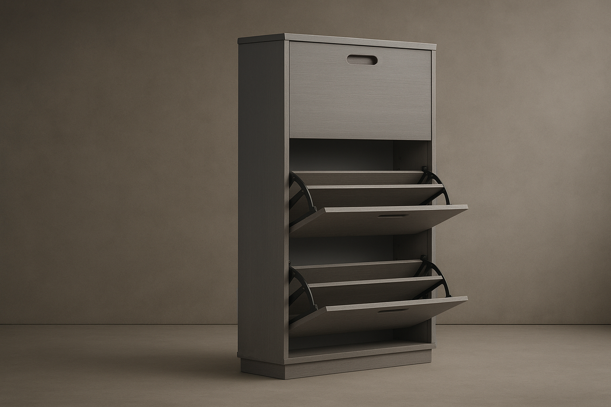 Niko Shoe Console - Grey Oak